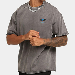 Camiseta de gran tamaño para hombre, corte holgado, tela de algodón cómoda, perfecta para uso informal, estilo de verano, transpirable y suave - Product Image 1