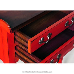 Tables basses avec 2 tiroirs, numéro de série 2009, en bois d'acajou, design simple, qualité éprouvée - Product Image 6