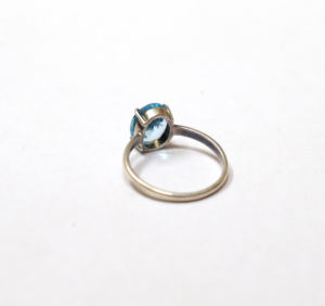 Anillo de plata esterlina 925 al por mayor con Topacio azul hecho a mano estilo clásico joyería de boda para mujeres para fiestas - Product Image 4