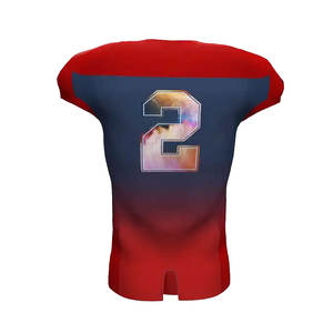 2023 personnalisé qualité rouge Football américain uniforme ensemble grande taille XL respirant séchage rapide sport professionnel avec nom de l'équipe - Product Image 6