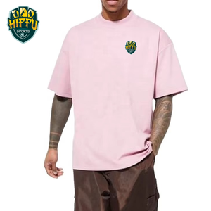 T-shirt en coton à col rond de style décontracté pour hommes T-shirt pour hommes de couleur unie T-shirt surdimensionné à épaules tombantes T-shirts de mode - Product Image 1