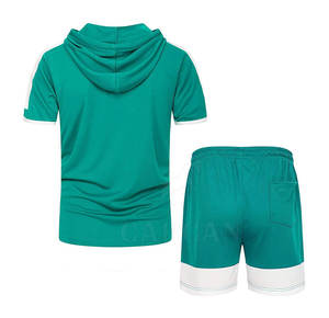 Sweats à capuche 100% coton tendance pour hommes, motif imprimé personnalisable, ensembles d'entraînement de fitness, course à pied, grande taille pour l'hiver - Product Image 2