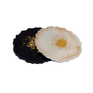Top Quality Wholesale Customize Round <b>Epoxy</b> <b>Resin</b> Coaster With Gold Trim for Dining Table at Affordable <b>Price</b> - Product Image 4