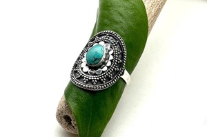 Joyas de piedras preciosas turquesas para mujer, anillo de estilo bohemio de plata, joyería de plata de ley 925, anillo hecho a mano de tendencia, Regalo para mamá - Product Image 3