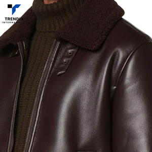 Veste en cuir longue et fine de haute qualité pour homme, sur mesure, avec col montant, style streetwear, haut d'hiver - Product Image 4