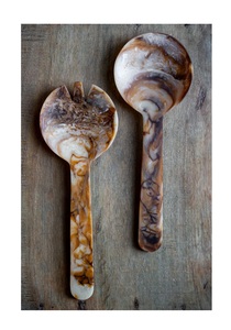 Premium Resin Eco-Friendly Salad <b>Serving</b> <b>Spoon</b> and Fork with Long Handle Modern Design for Party Use - Product Image 4