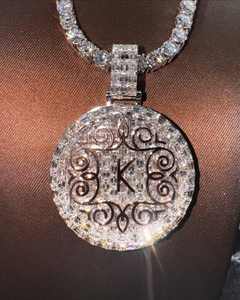 Haute Qualité Nom Personnalisé Pendentif VVS Moissanite Diamant Deux Tons Argent Or Hip Hop Glacé Charmes Haut Lustre Brillant Brillant! - Product Image 1