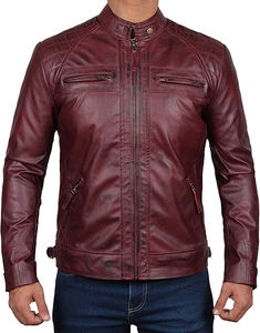 Blouson en cuir pour homme 2025 avec plusieurs poches latérales, logo personnalisé, hiver, grandes tailles, nouvelle arrivée, vêtements d'extérieur, blouson de moto - Product Image 6