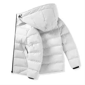 Custom 2026 PU Leather Men's Puffer <b>Jacket</b> Splicing Contrast Color <b>Pattern</b> Bomber Style <b>Jacket</b> Thermal <b>Quilted</b> <b>Jacket</b> - Product Image 3