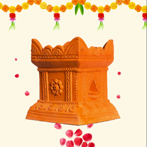 Handmade brindavan <span class=keywords><strong>Tulsi</strong></span>/Thánh Húng Quế đất nung <span class=keywords><strong>planter</strong></span> 10x12 inch-trồng truyền thống cho nhà, vườn, trong nhà và trong nhà trang trí nội thất - Product Image 3