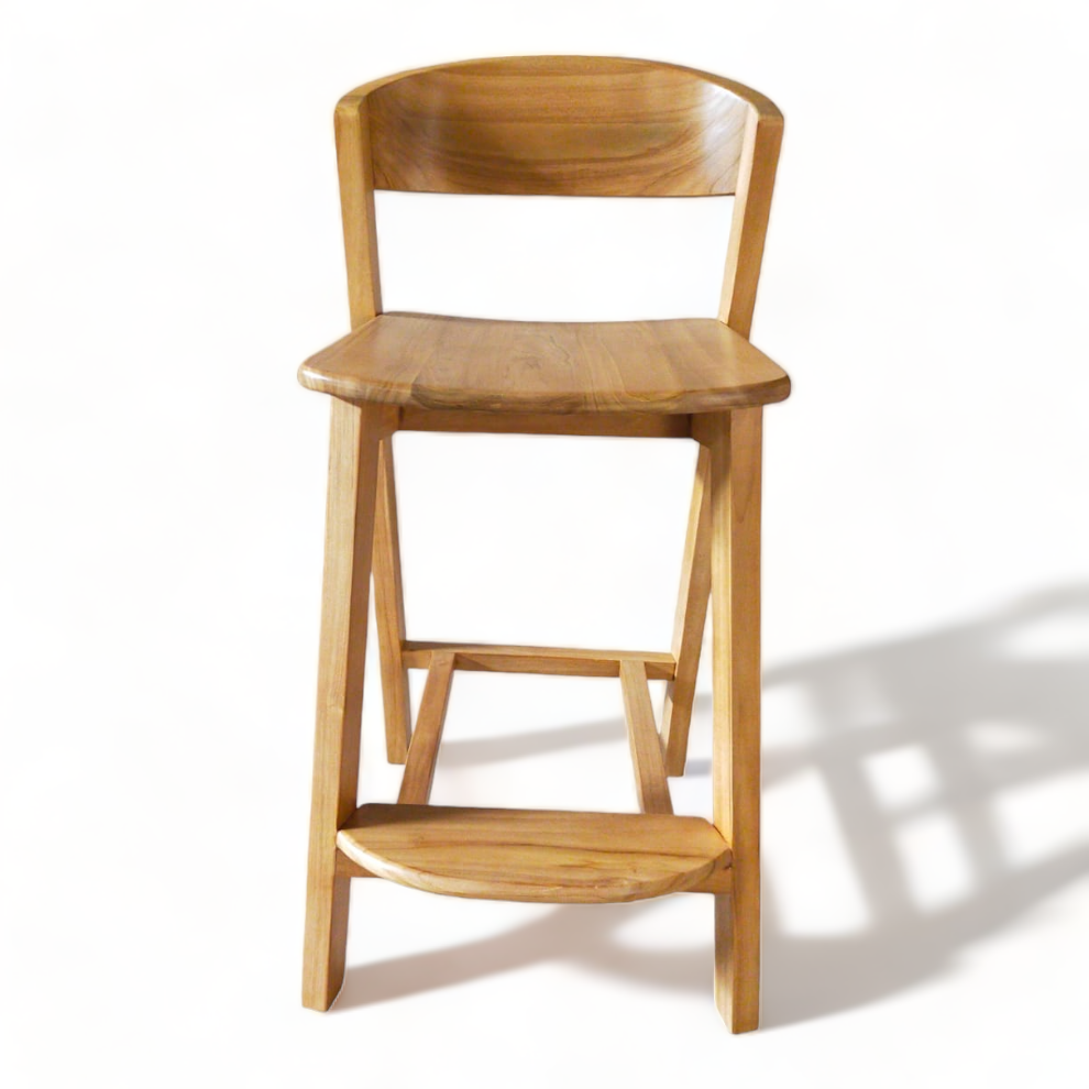 Natural Teak Bar Chair
