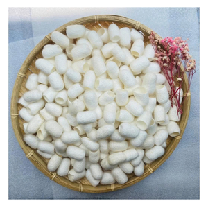 รังไหมไหมธรรมชาติสีขาวสีเหลืองคุณภาพพรีเมียมสำหรับขายรังไหมดิบเหมาะสำหรับการทำเส้นด้ายไหมและการใช้สมุนไพร - Product Image 1