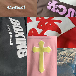 เสื้อฮู้ดซิปผู้ชาย ผ้าฝ้ายเฟรนช์เทอร์รี่ พิมพ์ลายพัฟฟ์ คุณภาพสูง หนานุ่ม สไตล์วินเทจ ล้างสีแบบแอซิดวอช รับสกรีนโลโก้ - Product Image 4