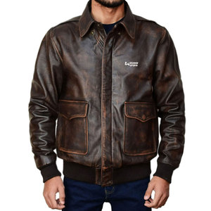 Chaquetas de cuero de alta calidad para hombre al mejor precio 100%/chaquetas de cuero para hombre con bolsillos personalizados recién llegadas - Product Image 1