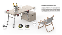 Table de camping transformable et pliable pour économiser de l'espace, support OEM