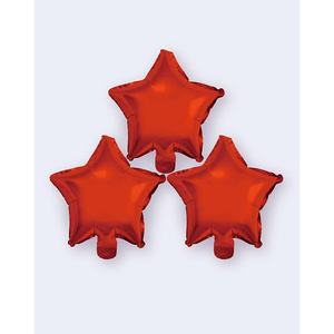 Ballons étoiles en aluminium rouges 10 pouces pour décorations de fête - Product Image 1