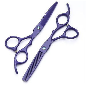 Premium Purple Hair Cutting Scissors <b>Set</b> Stainless Steel <b>Barber</b> Shears with Customized Branding Options - Product Image 1