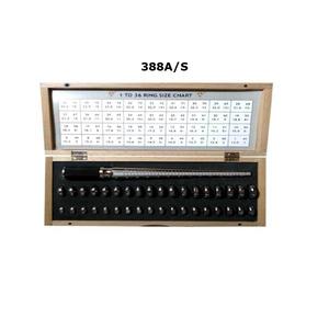 Medidor de Anillos de Boda de Alta Calidad, Tamaños de 7 mm, Universal 1-36 41-76, con Anillo Medidor, Caja de Aluminio, Plástico y Madera, Anillo Medidor Especial - Product Image 2