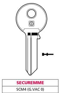 Chiave in Ottone Scm4 (g. Vac 0) Securemme - Product Image 1