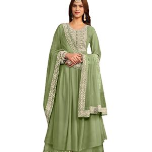 นักออกแบบล่าสุดงานด้ายเทียม Georgette ทํางานชุด Sharara โดย Fab Zone - Product Image 1