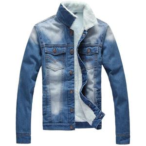 Veste en jean décontractée de couleur unie à grande poche pour hommes vente en gros de vestes en jean à la mode pour printemps - Product Image 1