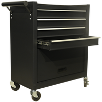 Chariot à outils roulant durable à 5 tiroirs Solution de stockage d'atelier en métal personnalisable pour garages et mécaniciens OEM et ODM pris en charge