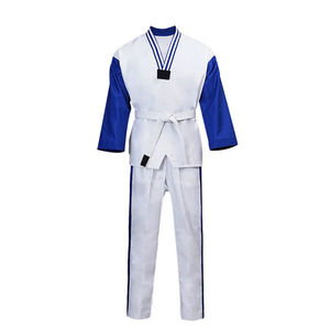 Lightweight Cotton Stretch Taekwondo Uniform Sets for Adults Custom Logo OEM Martial Arts Wear - Product Image 1