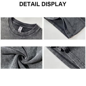 เสื้อยืดซักได้แอซิดสำหรับผู้ชายเสื้อยืดวินเทจเฮฟวีเวตไซส์ใหญ่พิเศษ - Product Image 6