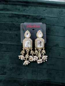 Antique Shadow Plated <b>Chandelier</b> Earrings <b>for</b> Women Hot <b>Sale</b> Latest Indian Style Ethnic Zinc Alloy Jewellery with Zircon - Product Image 2
