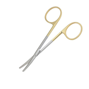 Tijeras quirúrgicas profesionales Super Cut Curved Half Gold Patrón delicado Blunt 150 mm 4,5 pulgadas Tijera médica - Product Image 4