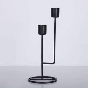 High on Demand Black Designer Metal Candle Holder Decorative Candle Stick Stand for Tabletop & Home Decoration Black Finished - Product Image 5