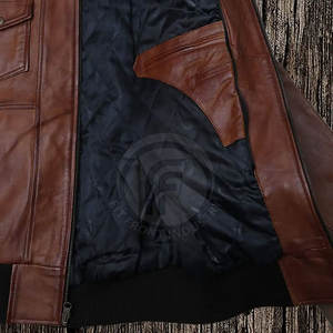 Veste en cuir à capuche coupe-vent pour homme Veste en cuir à capuche légère de qualité supérieure pour homme - Product Image 5