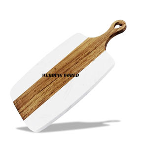 Tabla de cortar de madera y mármol, forma rectangular, tabla de cortar hecha a mano, tamaño personalizado, tabla de cortar al por mayor - Product Image 1