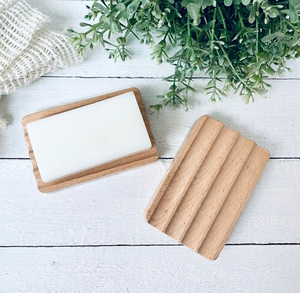 Jabonera rectangular de madera y jabonera artesanal de diseño elegante con forma cuadrada - Product Image 1