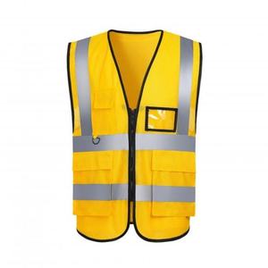 Chaleco de seguridad sin mangas de alta visibilidad con cinta reflectante para trabajadores de la construcción y exteriores - Product Image 3