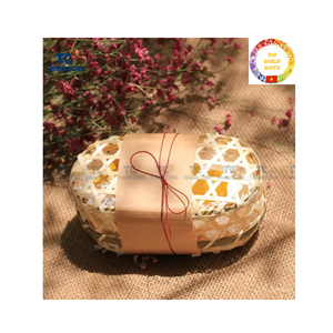 Cesta de bambú hecha a mano de calidad superior con asa Cesta de almacenamiento ecológica para embalaje de regalo de vacaciones - Product Image 2