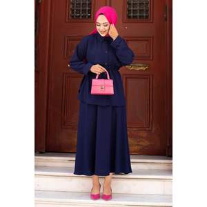 Crepé Tela Hijab 2 Piezas Set Saxe Azul - Product Image 2