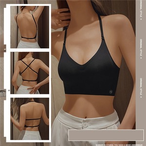 Ropa interior femenina de verano 2024, lencería fina Sexy con espalda en U, camiseta interior ligera, Sujetador de copa triangular sin espalda, opciones de talla grande - Product Image 2