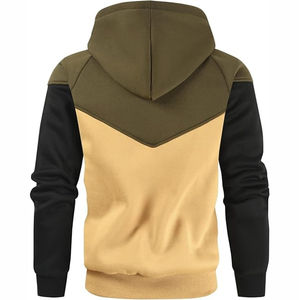 Sudadera con Capucha de Invierno 2025, Diseño de Bloques de Tres Tonos, 100% Algodón, Bordado, Impresión Digital, Logotipo Personalizado, Estilo Urbano - Product Image 3