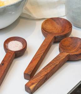High-Quality Acacia <b>Wood</b> Serving <b>Spoons</b> <b>Cooking</b> Utensils Set Kitchen Tools Durable EcoFriendly Handmade - Product Image 1