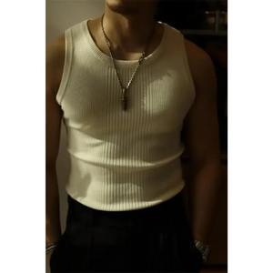 Camiseta básica de manga corta, ropa de verano para hombre, Camiseta deportiva, chaleco elástico ajustado de alta calidad sin mangas - Product Image 4