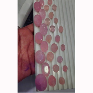 100 piezas de morganita Natural de 11mm a 30mm faceta redonda ovalada 1165 Cts lote Iroc ventas morganita de alta calidad corte de piedras preciosas US $240 - Product Image 1