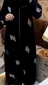 ชุดอาบายะออกแบบอย่างหรูหราสำหรับผู้หญิงมุสลิมแบบดั้งเดิมดั้งเดิมระบายอากาศได้ดีปักด้วยมือ - Product Image 2