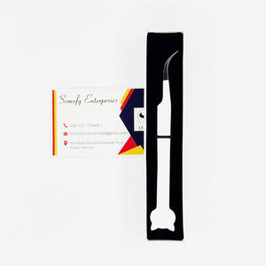 แหนบแยกขนตาแบบโค้งทำจากสเตนเลสเคลือบผงสีขาวเป็นมิตรกับสิ่งแวดล้อม - Product Image 1