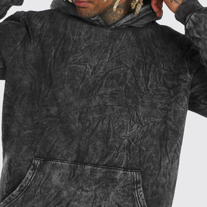 Sweat-shirts pour hommes en tissu durable, lavage à l'acide, légers, tendance, vente chaude, anti-rides, tendance, sweat-shirts pour hommes en lavage à l'acide - Product Image 6