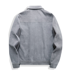 Chaqueta de mezclilla vaquera informal de tejido satinado de algodón 100% para hombre, estilo de calle teñido liso de lana hecho a medida - Product Image 4