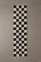 Abstract Modern Washable Cotton Woven Latex Backed Medium Pile Rectangle Rag Rug