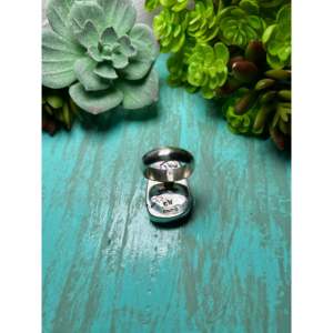 Navajo-Made <b>Statement</b> <b>Ring</b> with Kingman Turquoise & Sterling <b>Silver</b> Size 7 Natural Gemstone Inset Everyday Wear <b>Ring</b> - Product Image 4