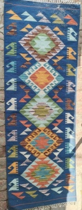 Handmade Kilim Wool Abstract Runner Rug Flat Woven Indoor Outdoor Braided Technique for Home <b>Decor</b>-Bedroom Living Room <b>Car</b> - Product Image 2