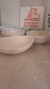 อ่างล้างหน้าหินธรรมชาติหินอ่อน Travertine <span class=keywords><strong>2025</strong></span>เคาน์เตอร์อ่างล้างมือโต๊ะเครื่องแป้งท็อปโต๊ะทำจากวัสดุตกแต่งบ้าน Turkiye - Product Image 3